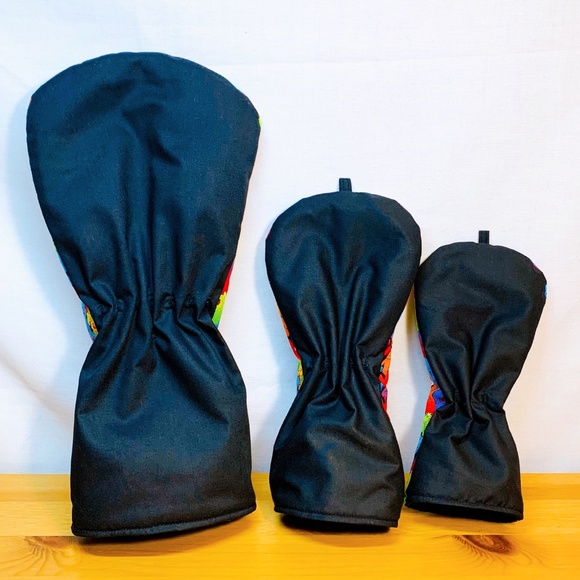 Golf Head Cover Set of 3 (Driver, Fairway wood and Hybrid) Handmade by SHIZUJP - Picture 2 of 3